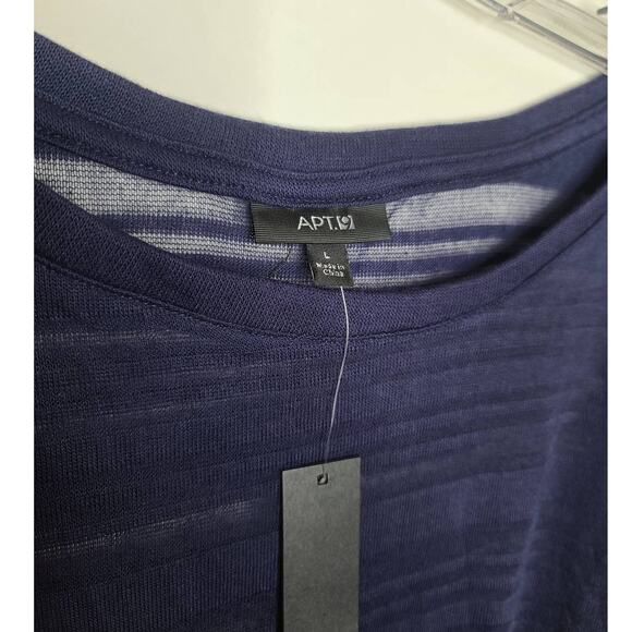 NWT Apt 9 sheer striped tunic blouse - large - Picture 4 of 7
